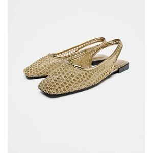 Woven Slingback Flats - NWOT